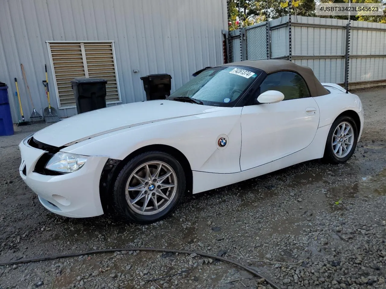 2003 BMW Z4 2.5 VIN: 4USBT33423LS45623 Lot: 74261374