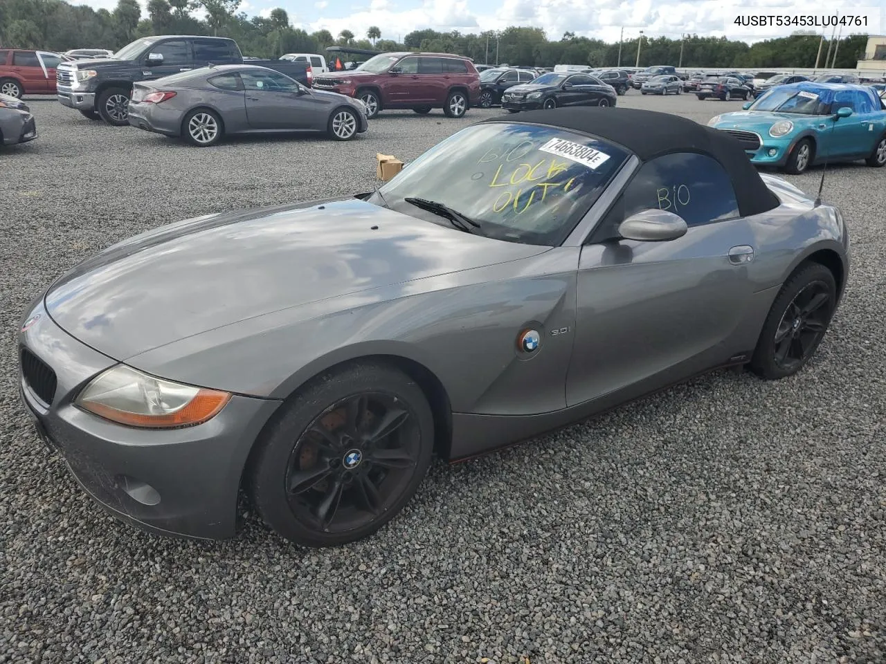 2003 BMW Z4 3.0 VIN: 4USBT53453LU04761 Lot: 74663804