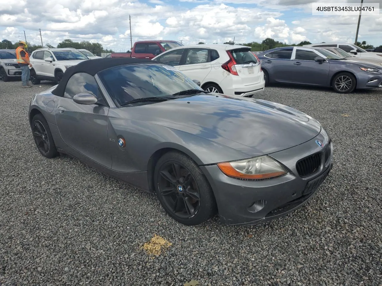 2003 BMW Z4 3.0 VIN: 4USBT53453LU04761 Lot: 74663804