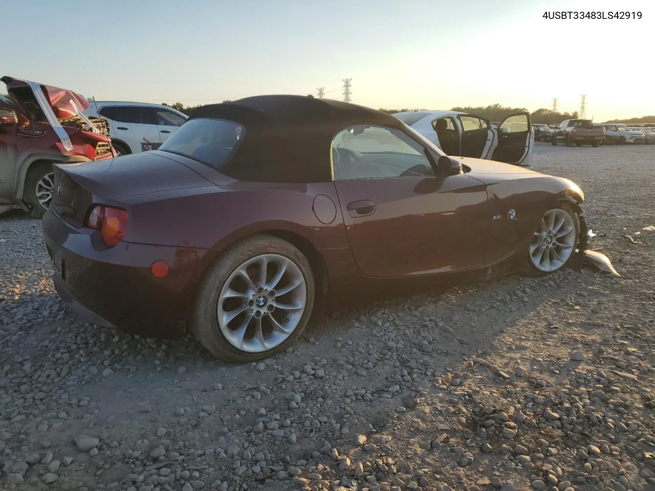 2003 BMW Z4 2.5 VIN: 4USBT33483LS42919 Lot: 75193634