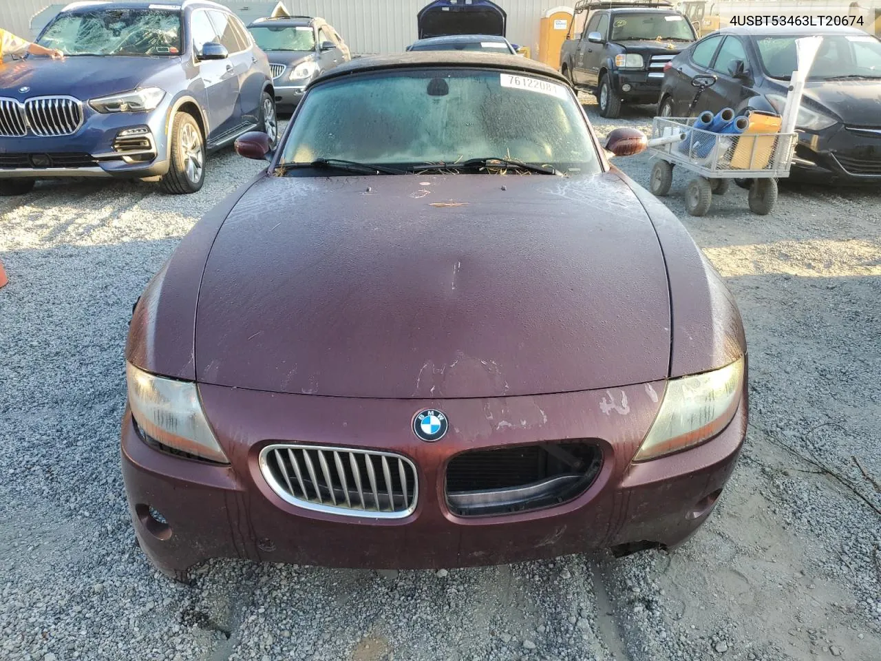 2003 BMW Z4 3.0 VIN: 4USBT53463LT20674 Lot: 76122084