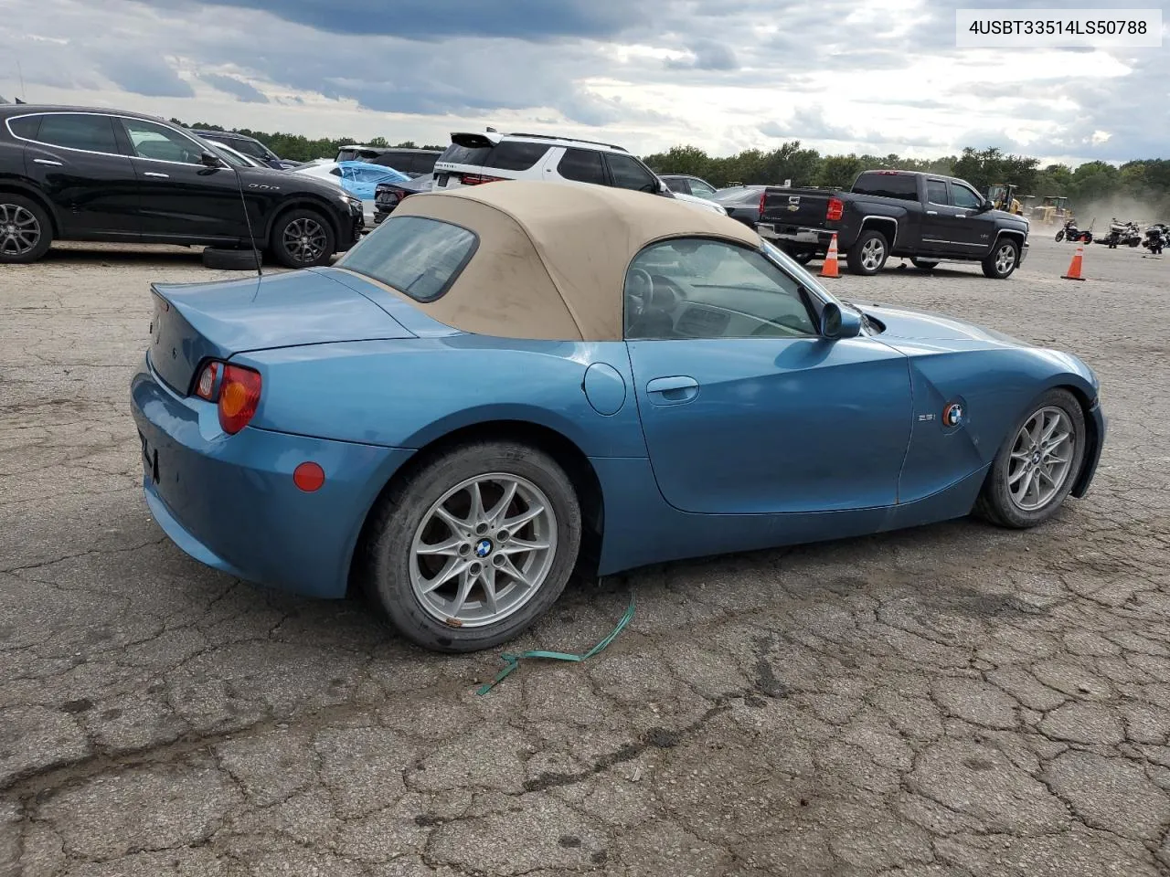 2004 BMW Z4 2.5 VIN: 4USBT33514LS50788 Lot: 72096344