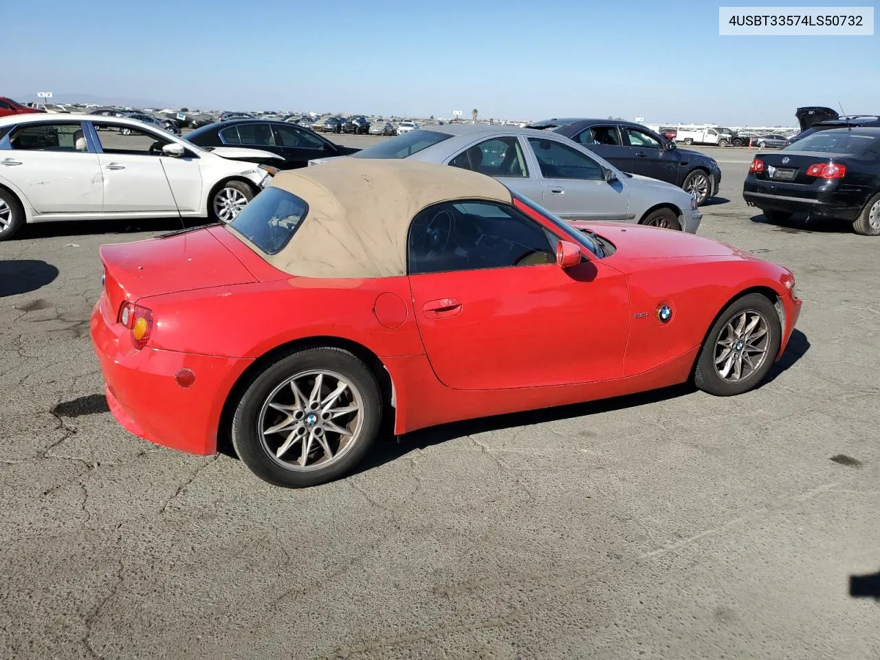 2004 BMW Z4 2.5 VIN: 4USBT33574LS50732 Lot: 72953054