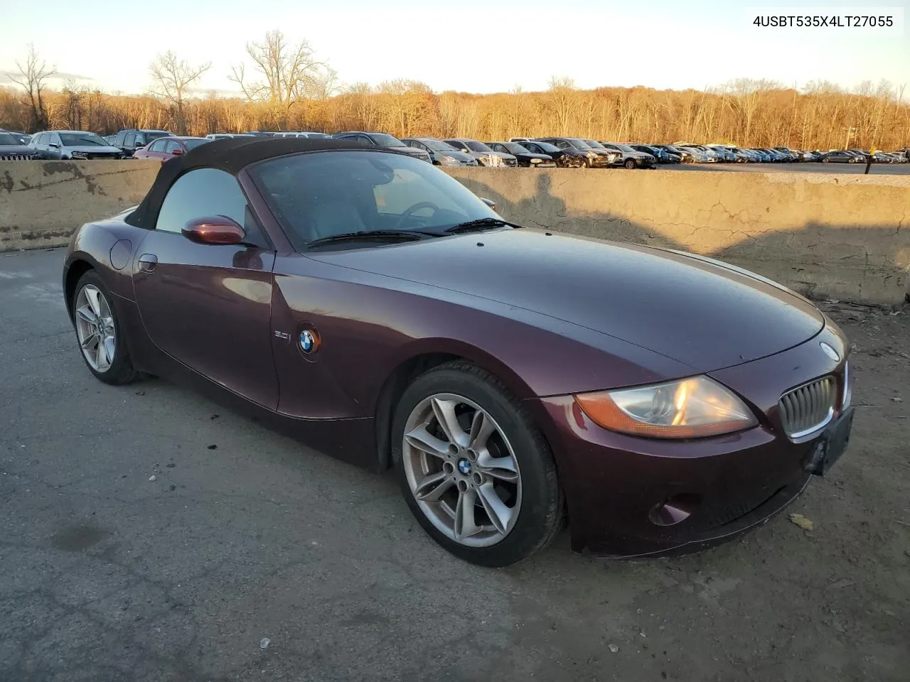 2004 BMW Z4 3.0 VIN: 4USBT535X4LT27055 Lot: 80082994