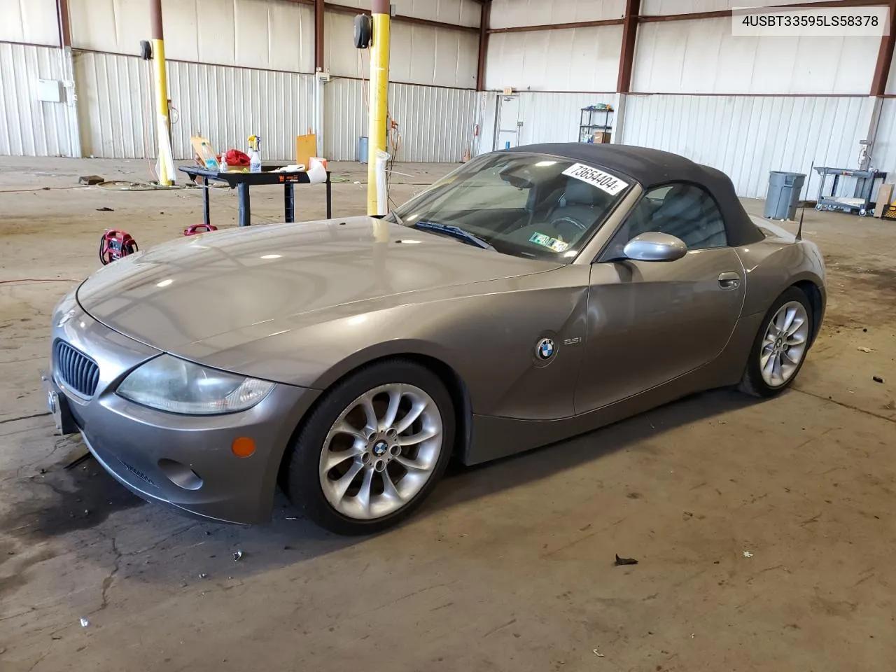 2005 BMW Z4 2.5 VIN: 4USBT33595LS58378 Lot: 73654404