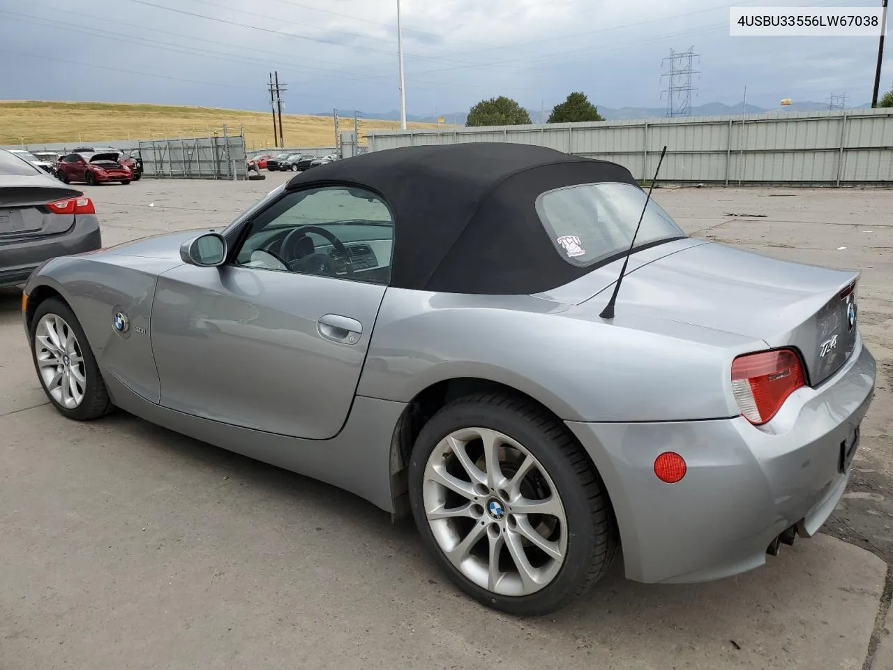 2006 BMW Z4 3.0 VIN: 4USBU33556LW67038 Lot: 68496964