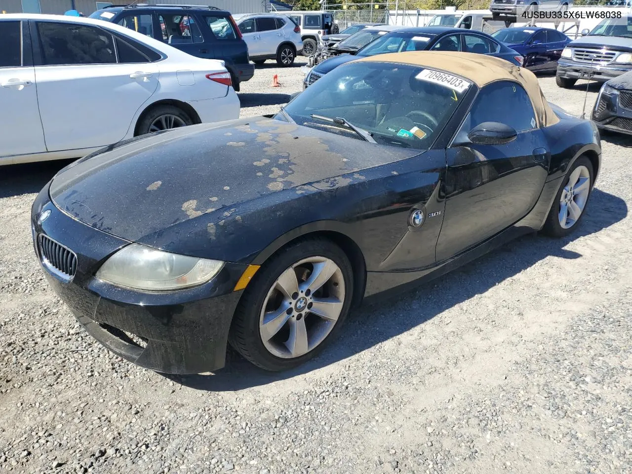 2006 BMW Z4 3.0 VIN: 4USBU335X6LW68038 Lot: 70966403