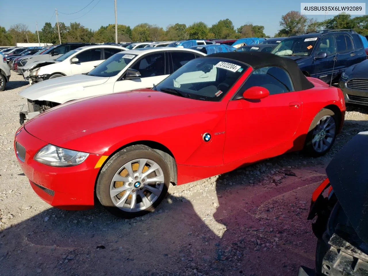 2006 BMW Z4 3.0Si VIN: 4USBU535X6LW92089 Lot: 73122204