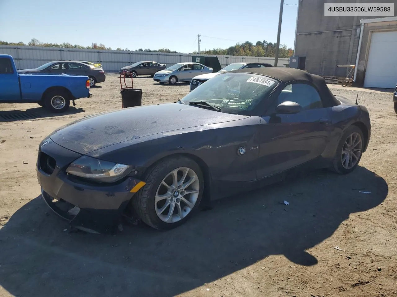 2006 BMW Z4 3.0 VIN: 4USBU33506LW59588 Lot: 74063984