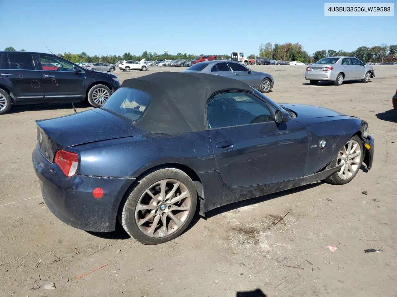 2006 BMW Z4 3.0 VIN: 4USBU33506LW59588 Lot: 74063984