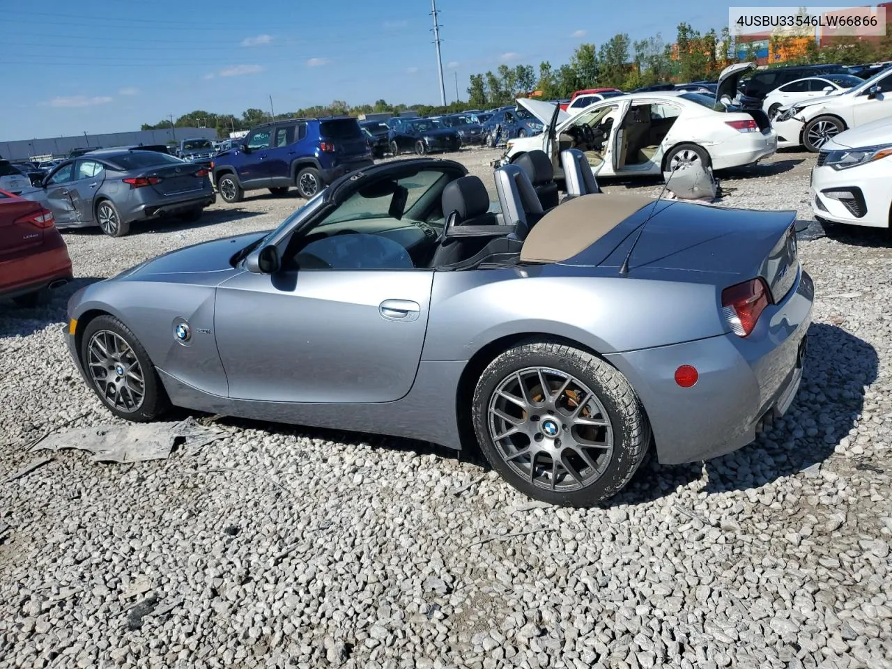 2006 BMW Z4 3.0 VIN: 4USBU33546LW66866 Lot: 74085714