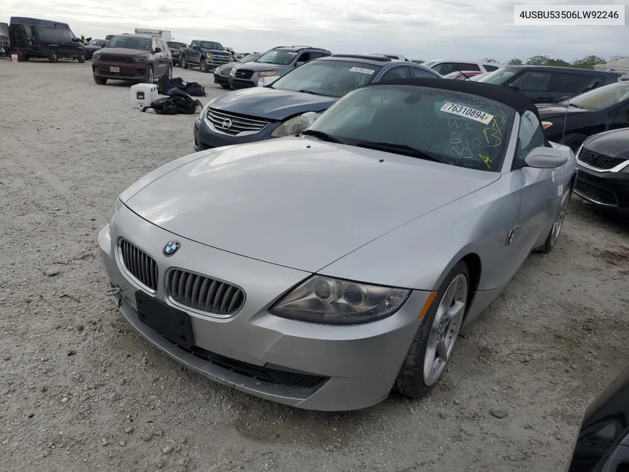 2006 BMW Z4 3.0Si VIN: 4USBU53506LW92246 Lot: 76310894