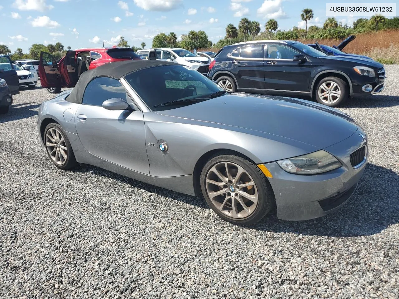 2008 BMW Z4 3.0 VIN: 4USBU33508LW61232 Lot: 73994554