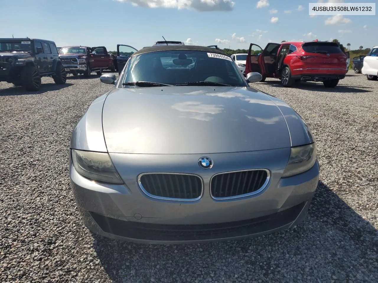 2008 BMW Z4 3.0 VIN: 4USBU33508LW61232 Lot: 73994554