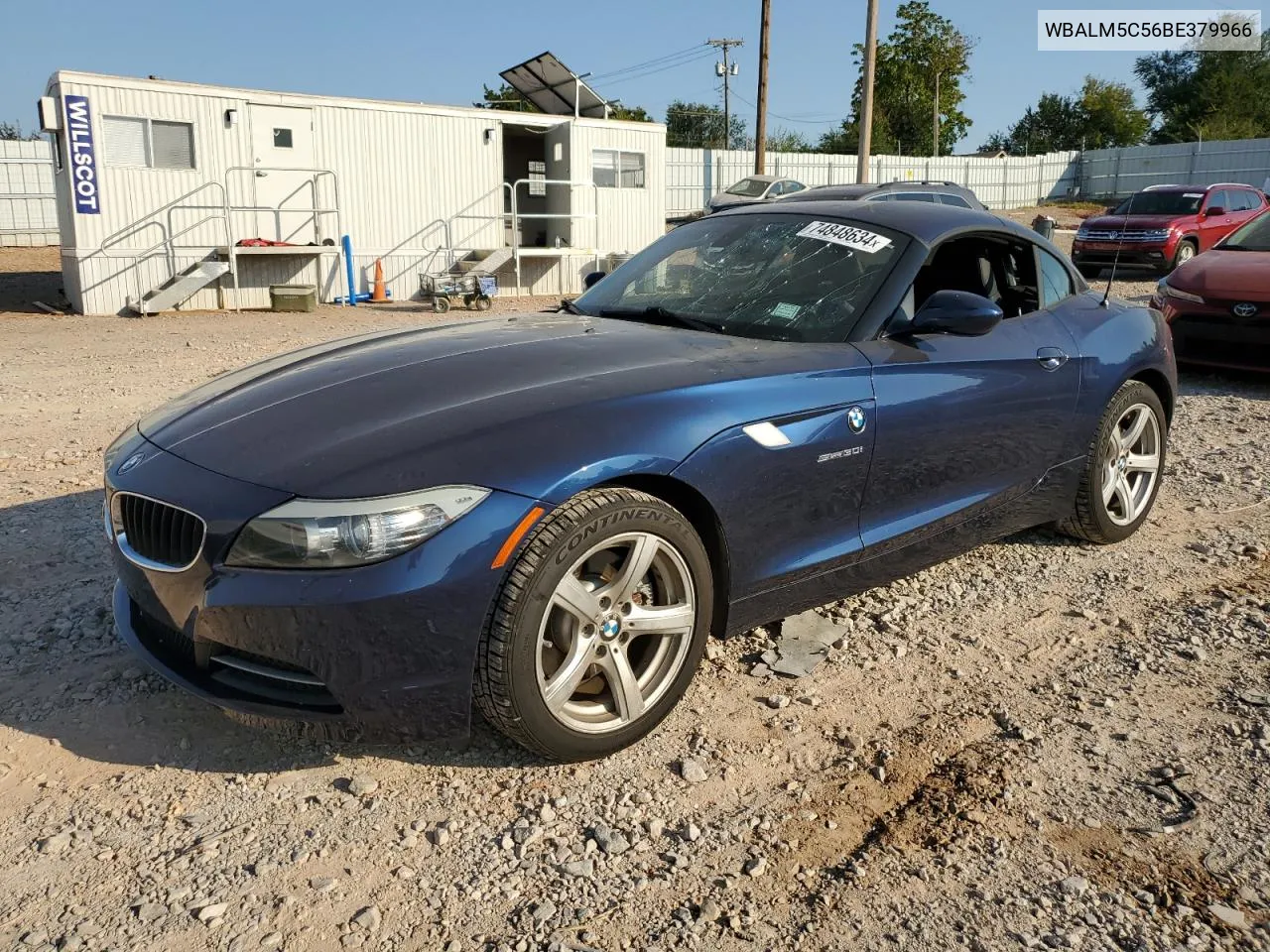 2011 BMW Z4 Sdrive30I VIN: WBALM5C56BE379966 Lot: 74848634