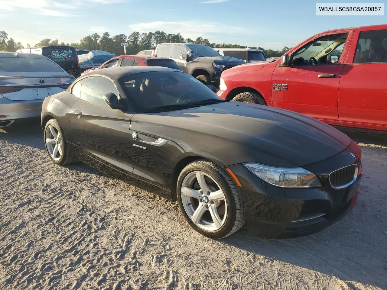 2016 BMW Z4 Sdrive28I VIN: WBALL5C58G5A20857 Lot: 75558284