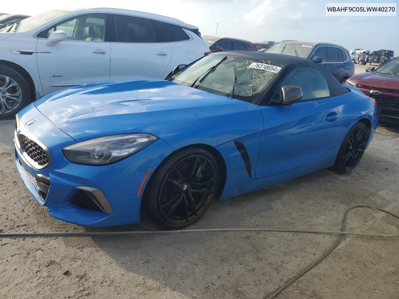 2020 BMW Z4 M40I VIN: WBAHF9C05LWW40270 Lot: 76310654