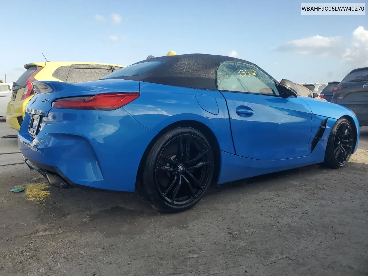 2020 BMW Z4 M40I VIN: WBAHF9C05LWW40270 Lot: 76310654