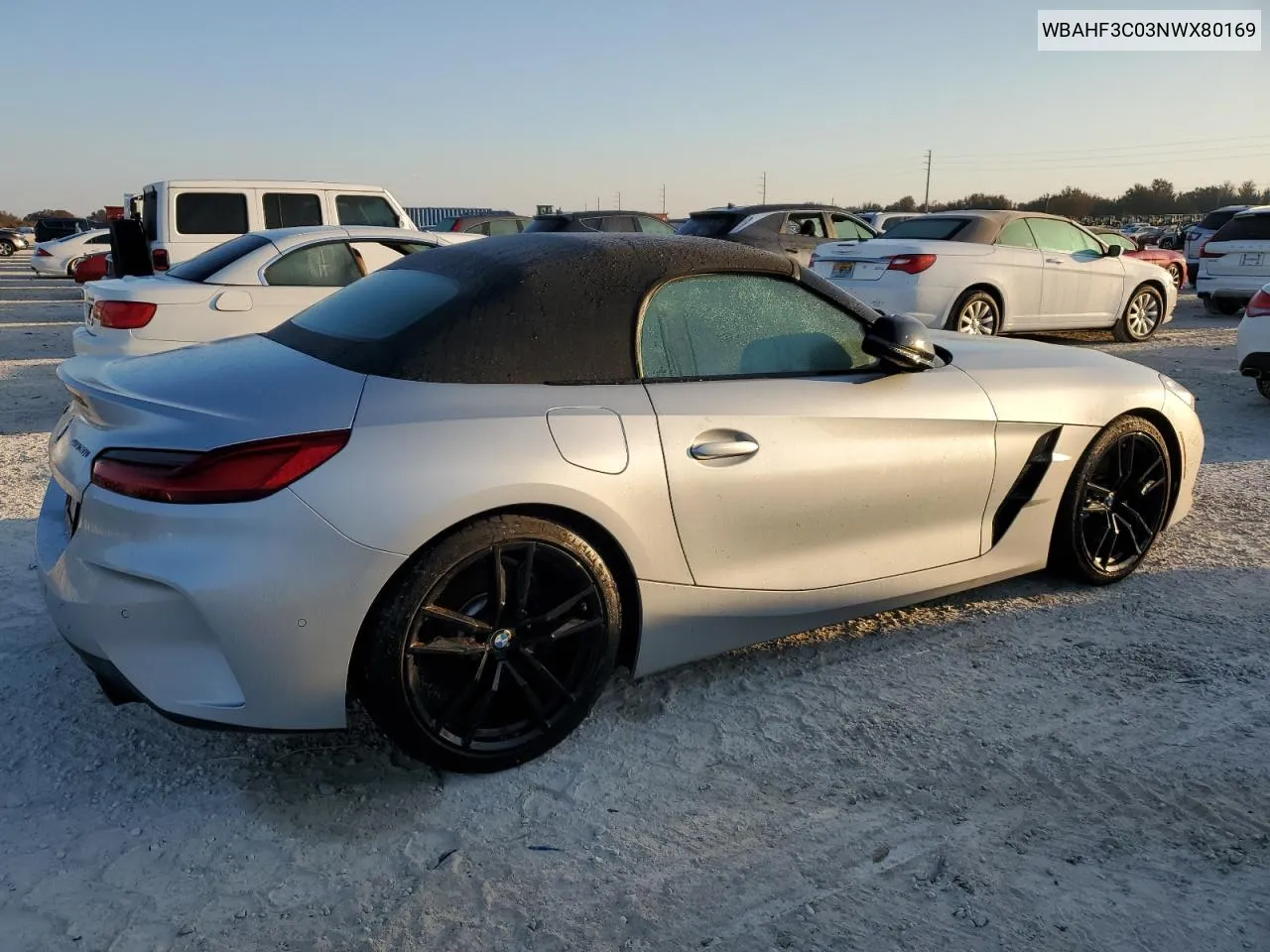 2022 BMW Z4 Sdrive30I VIN: WBAHF3C03NWX80169 Lot: 74791084