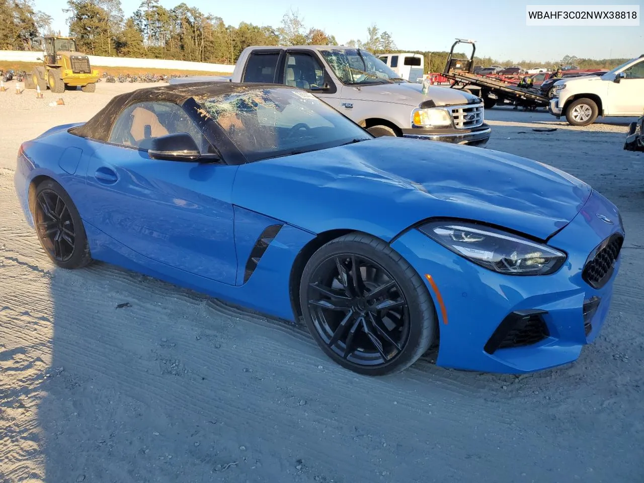 2022 BMW Z4 Sdrive30I VIN: WBAHF3C02NWX38818 Lot: 76604404