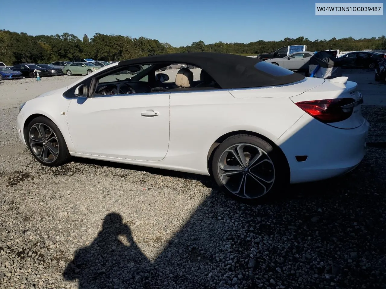 2016 Buick Cascada Premium VIN: W04WT3N51GG039487 Lot: 76795414