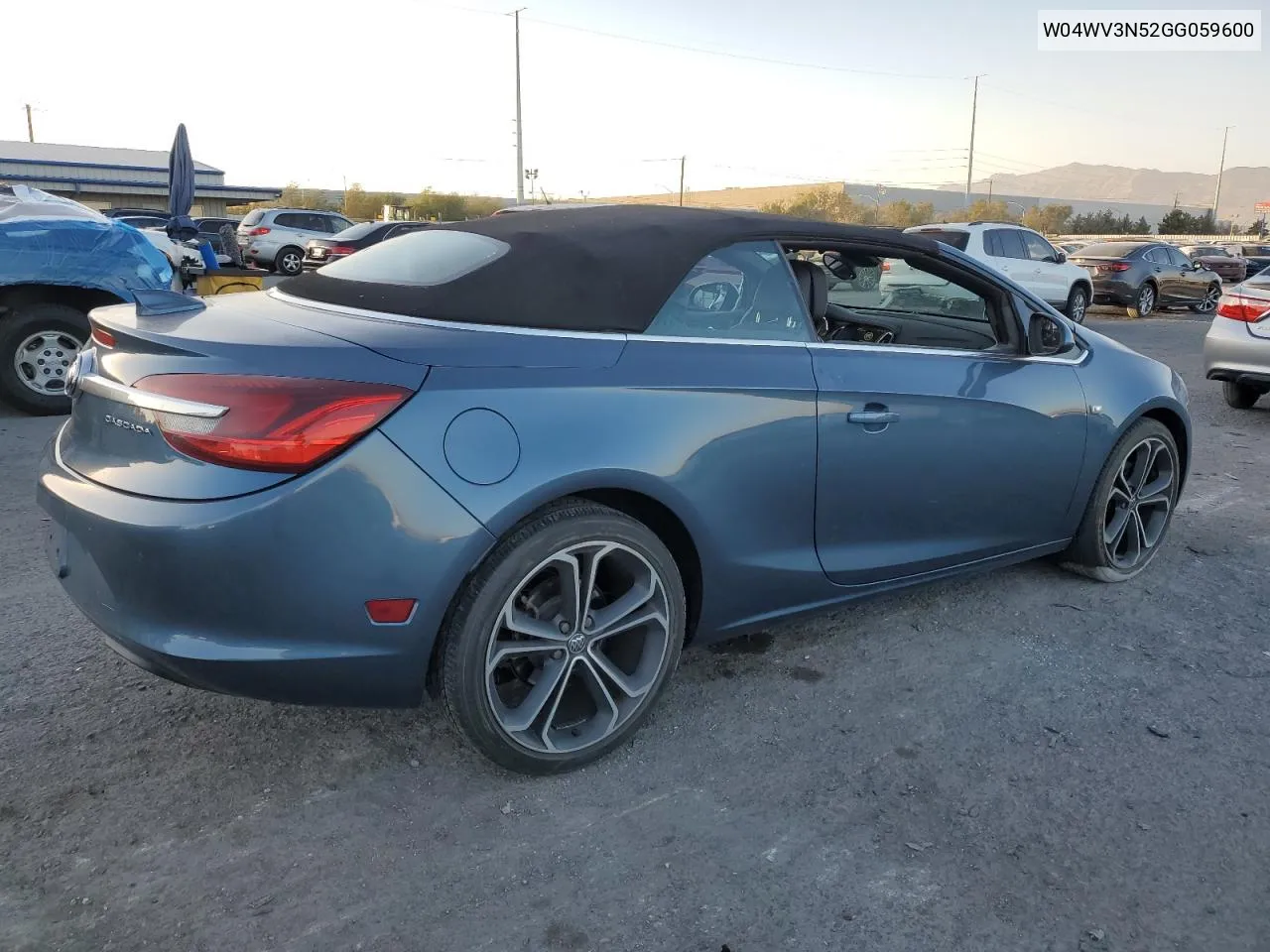 2016 Buick Cascada 1Sv VIN: W04WV3N52GG059600 Lot: 77912984