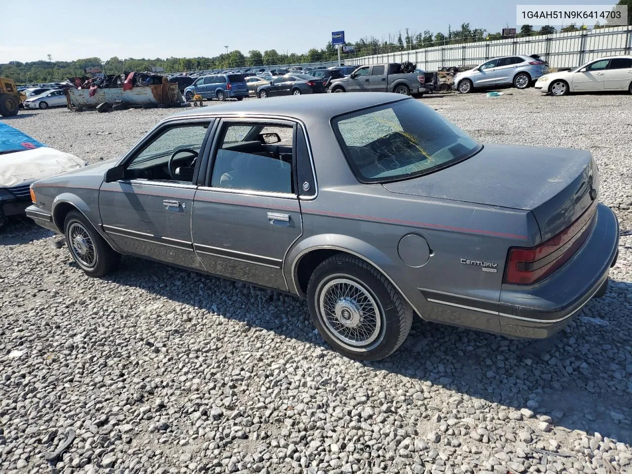 1989 Buick Century Custom VIN: 1G4AH51N9K6414703 Lot: 68638974