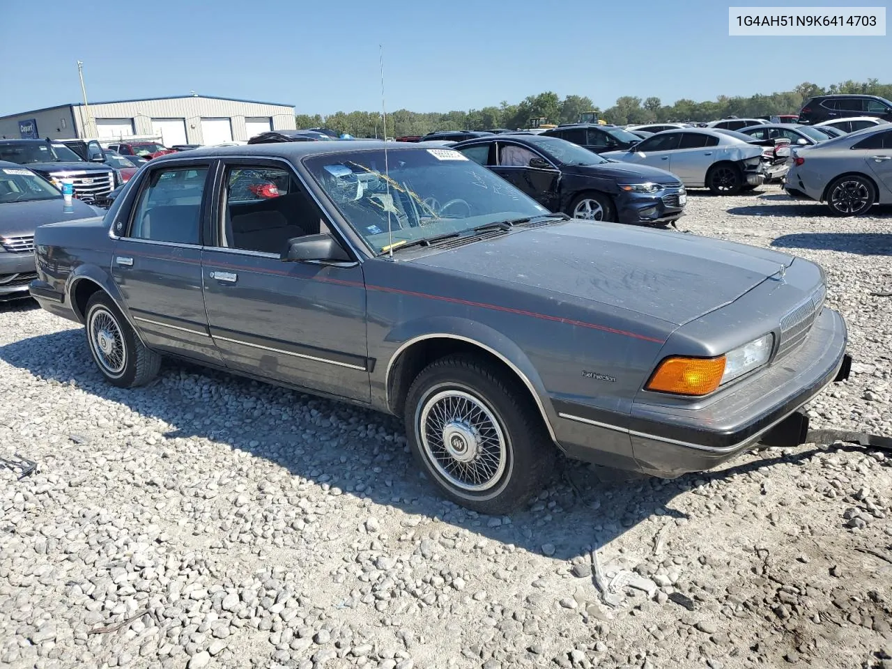 1989 Buick Century Custom VIN: 1G4AH51N9K6414703 Lot: 68638974