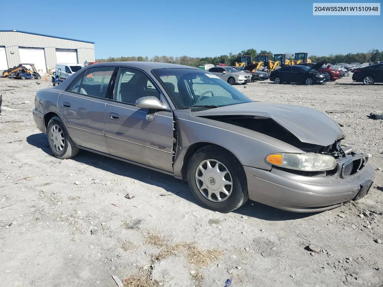 1998 Buick Century Custom VIN: 2G4WS52M1W1510948 Lot: 74530504