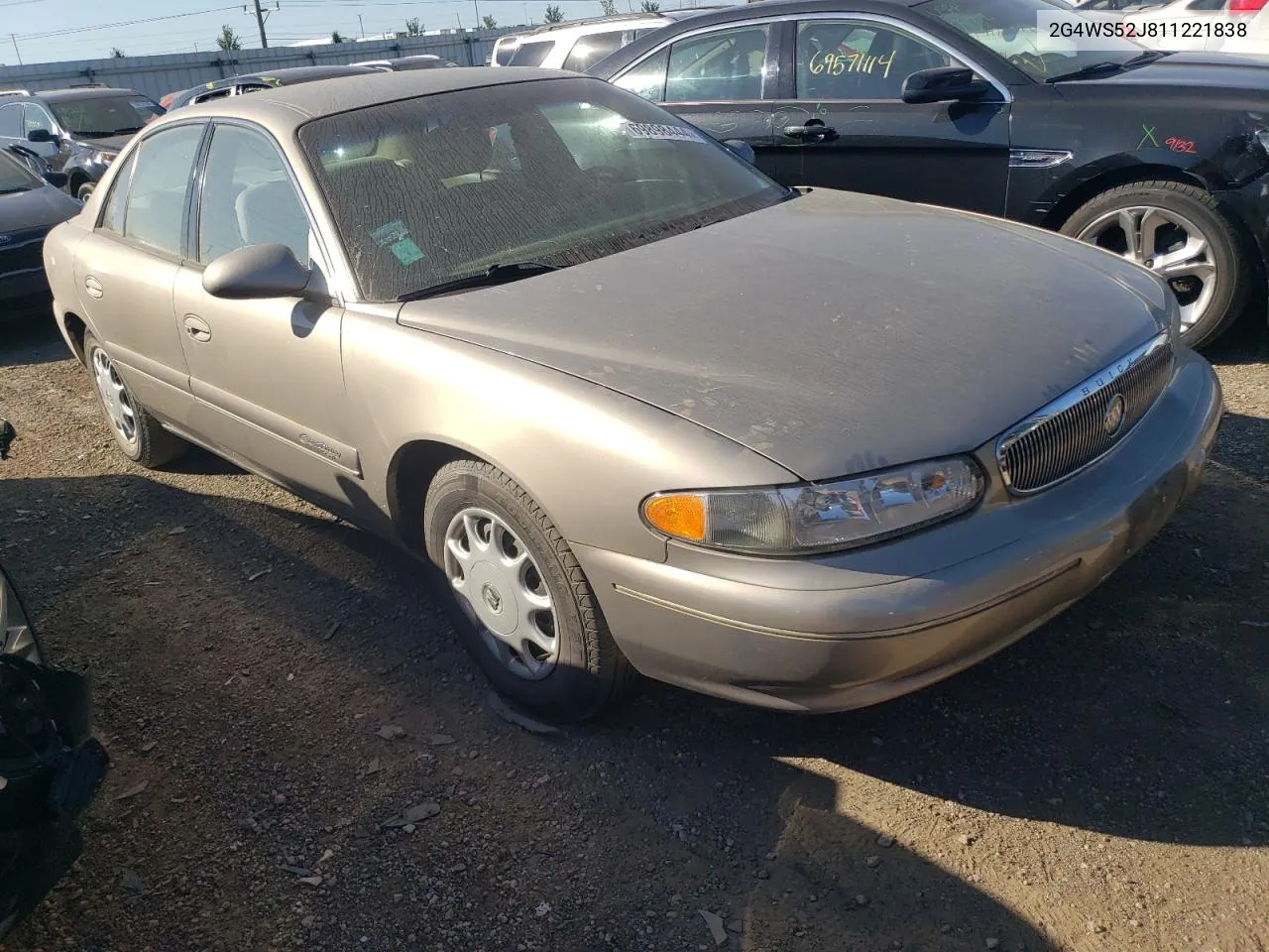 2001 Buick Century Custom VIN: 2G4WS52J811221838 Lot: 69898444