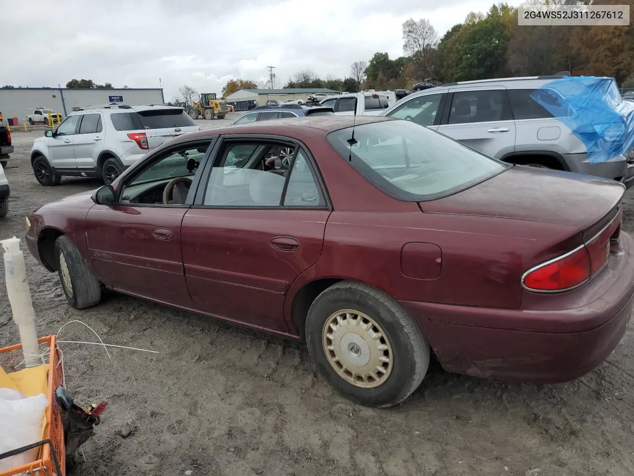 2001 Buick Century Custom VIN: 2G4WS52J311267612 Lot: 78909534