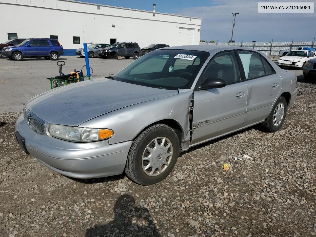 2002 Buick Century Custom VIN: 2G4WS52J221266081 Lot: 66558854