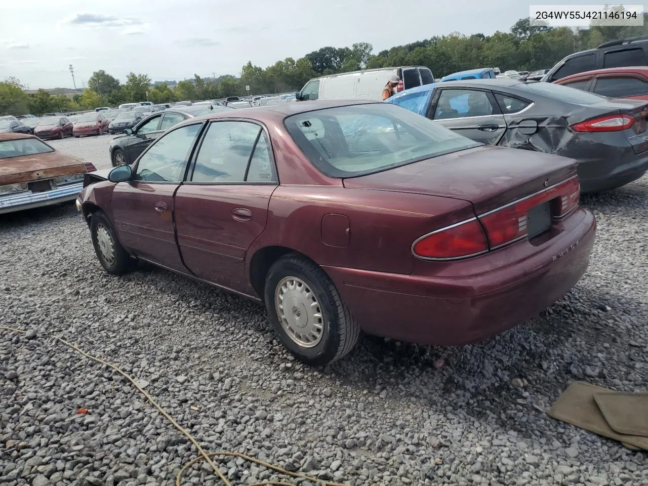 2G4WY55J421146194 2002 Buick Century Limited