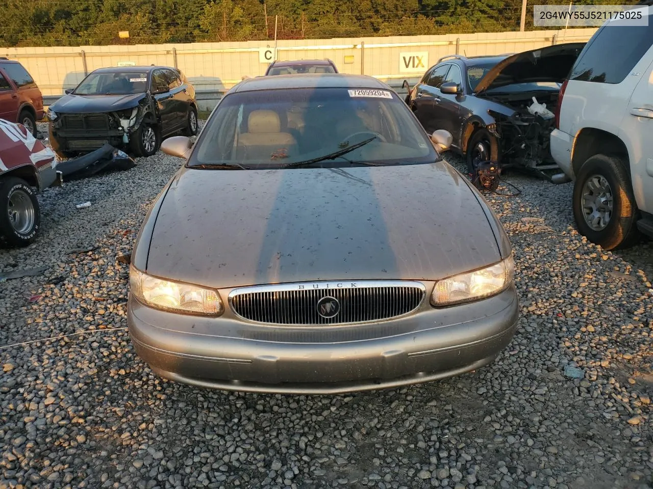 2002 Buick Century Limited VIN: 2G4WY55J521175025 Lot: 72059204