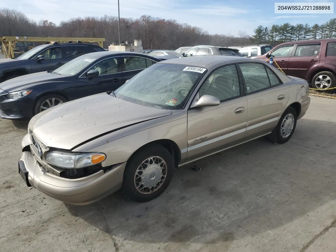 2002 Buick Century Custom VIN: 2G4WS52J721288898 Lot: 80956194