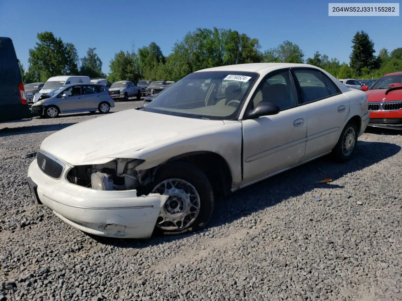 2003 Buick Century Custom VIN: 2G4WS52J331155282 Lot: 60768524