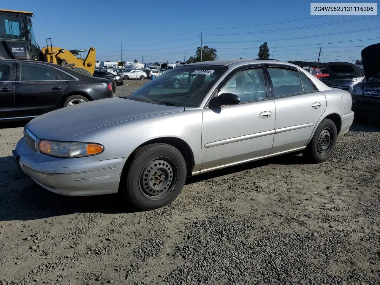 2003 Buick Century Custom VIN: 2G4WS52J131116206 Lot: 72839934