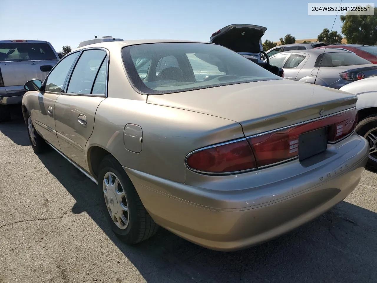 2004 Buick Century Custom VIN: 2G4WS52J841226851 Lot: 62352364