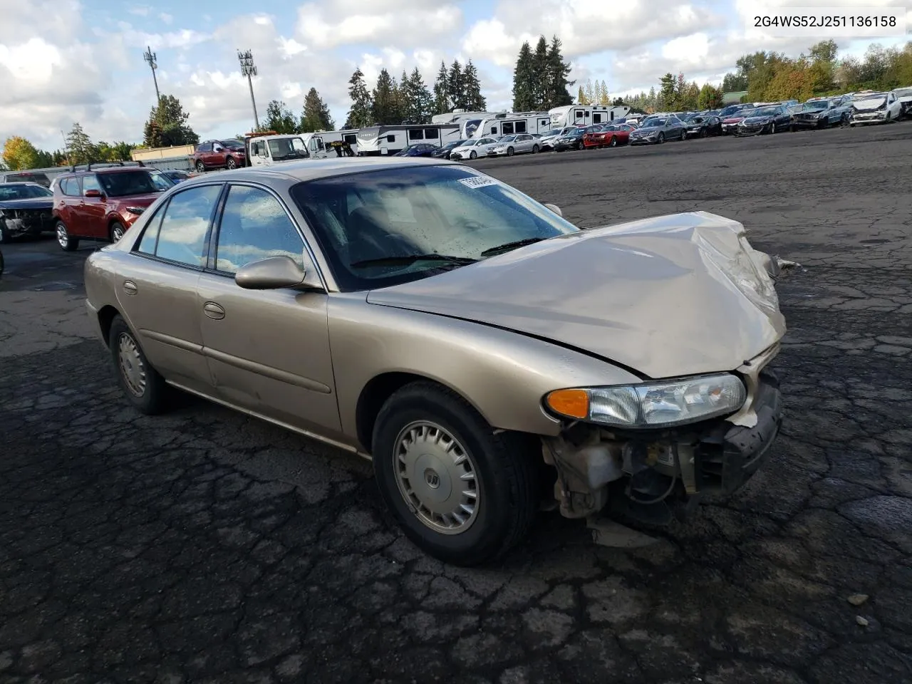 2005 Buick Century Custom VIN: 2G4WS52J251136158 Lot: 75883494