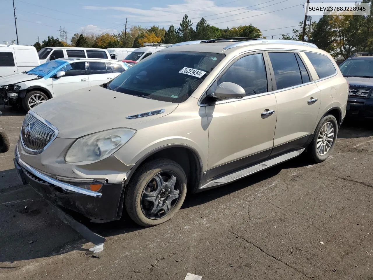 2008 Buick Enclave Cxl VIN: 5GAEV23788J228945 Lot: 75239494