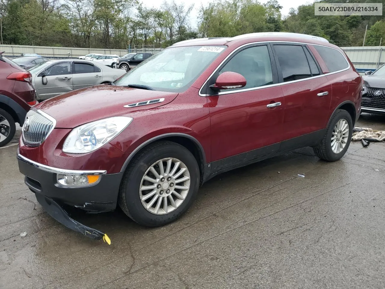 2009 Buick Enclave Cxl VIN: 5GAEV23D89J216334 Lot: 72961214