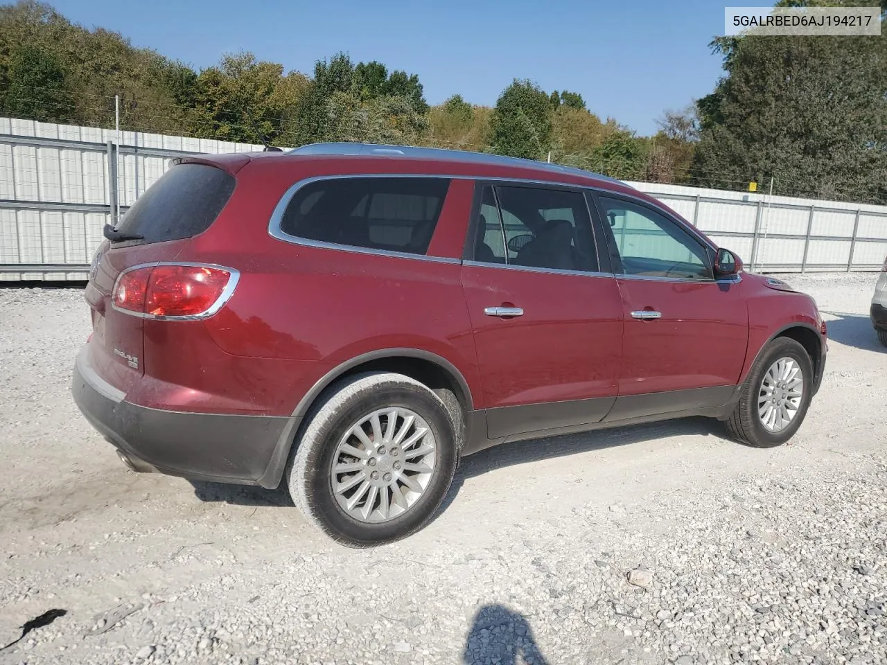 2010 Buick Enclave Cxl VIN: 5GALRBED6AJ194217 Lot: 75489744