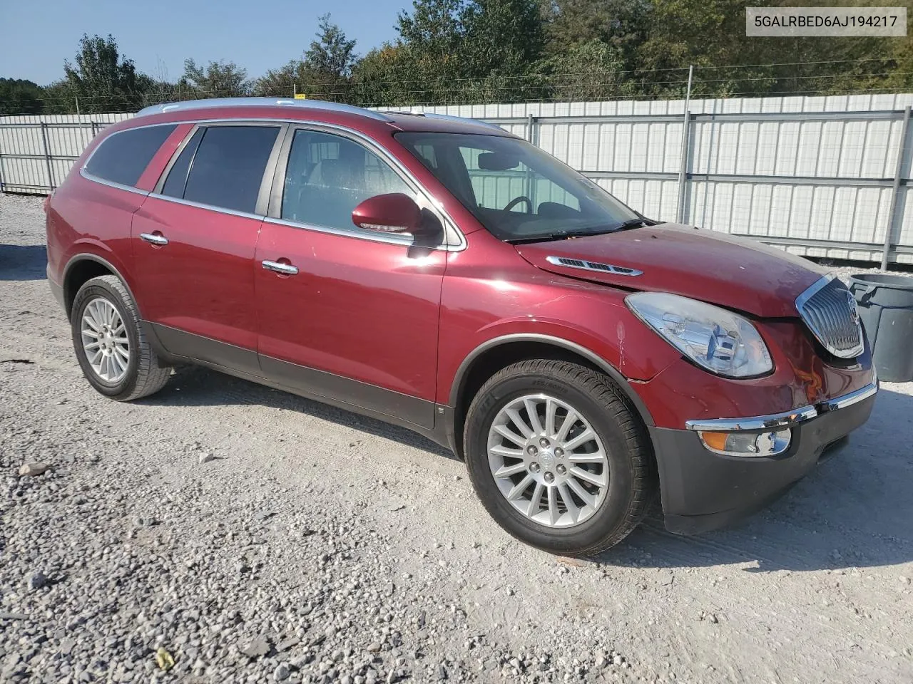 2010 Buick Enclave Cxl VIN: 5GALRBED6AJ194217 Lot: 75489744