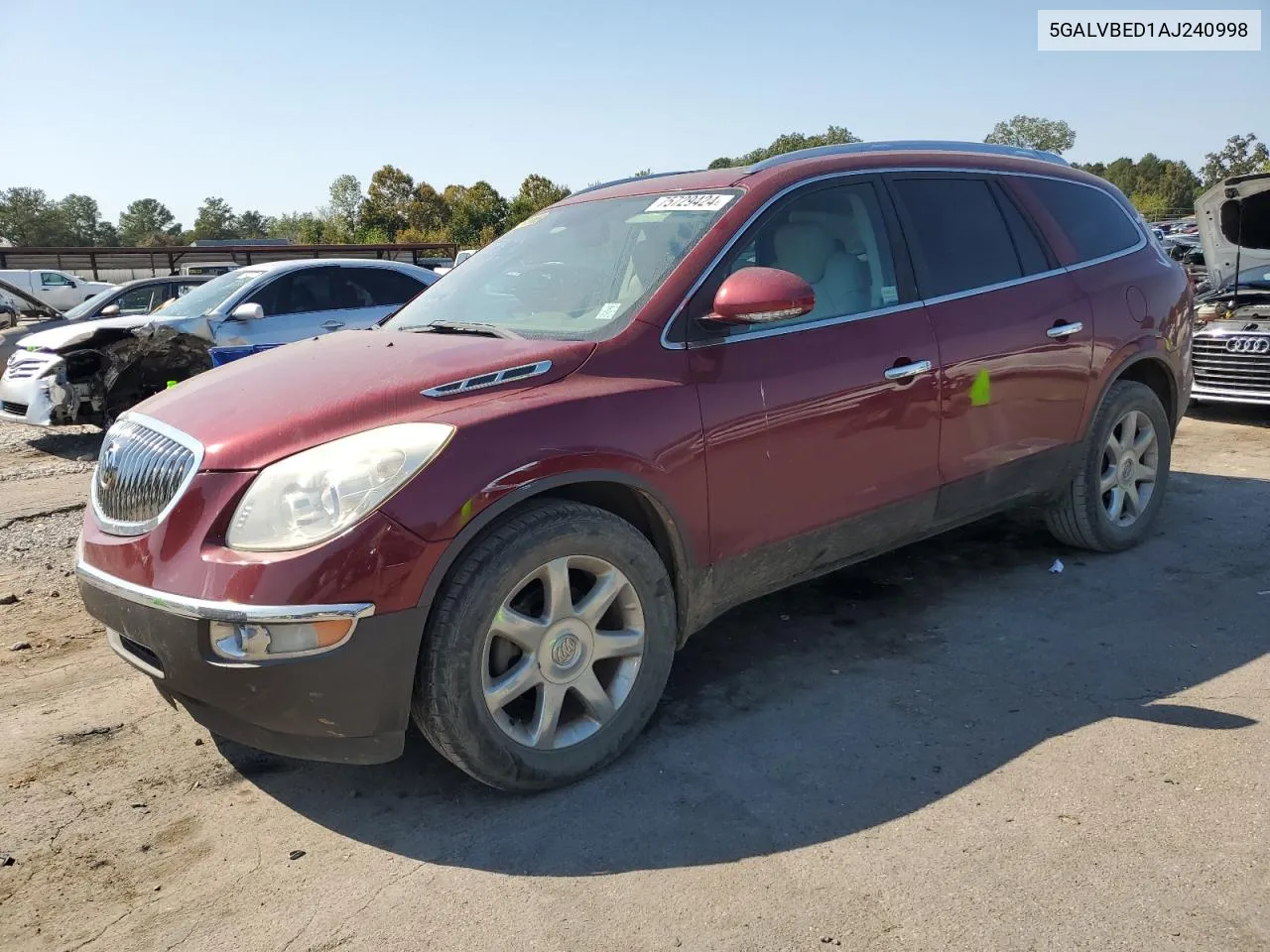 2010 Buick Enclave Cxl VIN: 5GALVBED1AJ240998 Lot: 75729424