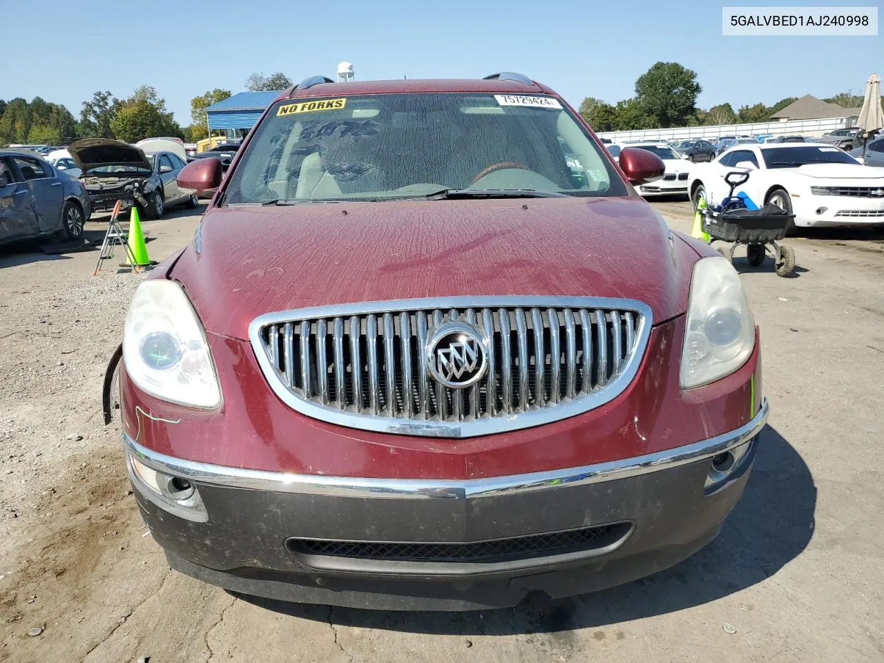 2010 Buick Enclave Cxl VIN: 5GALVBED1AJ240998 Lot: 75729424