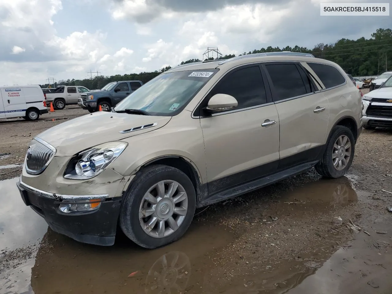 2011 Buick Enclave Cxl VIN: 5GAKRCED5BJ415518 Lot: 57326474