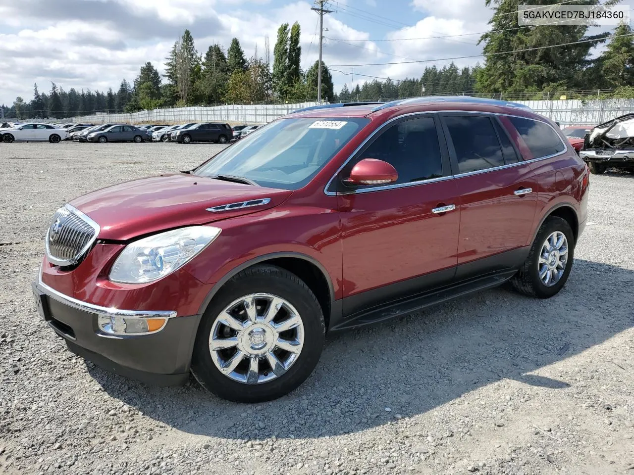 2011 Buick Enclave Cxl VIN: 5GAKVCED7BJ184360 Lot: 67512554