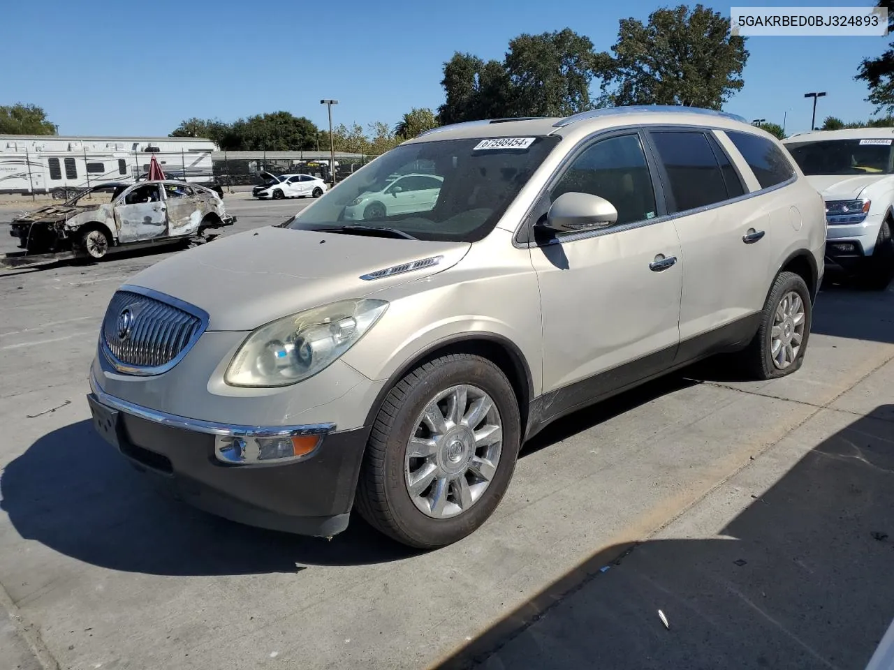 5GAKRBED0BJ324893 2011 Buick Enclave Cxl