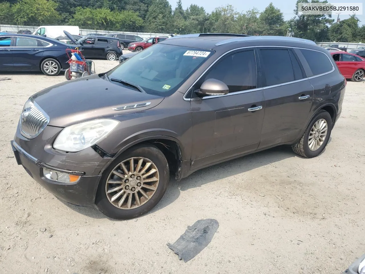 5GAKVBED5BJ291580 2011 Buick Enclave Cxl