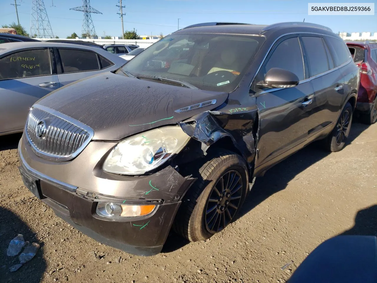 5GAKVBED8BJ259366 2011 Buick Enclave Cxl